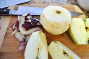 Apples - slice the top of the apple for easier peeling