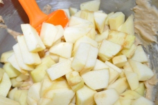 Fold in the chopped apples